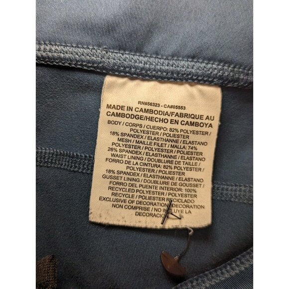 Nike Dri Fit Women Size Medium Blue Cropped Capri Leggings Nike Running - Picture 11 of 16